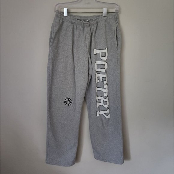 RECEPTION | Kitchen brushed fleece sweatpants Poetry gray wide leg sz M - Picture 3 of 6
